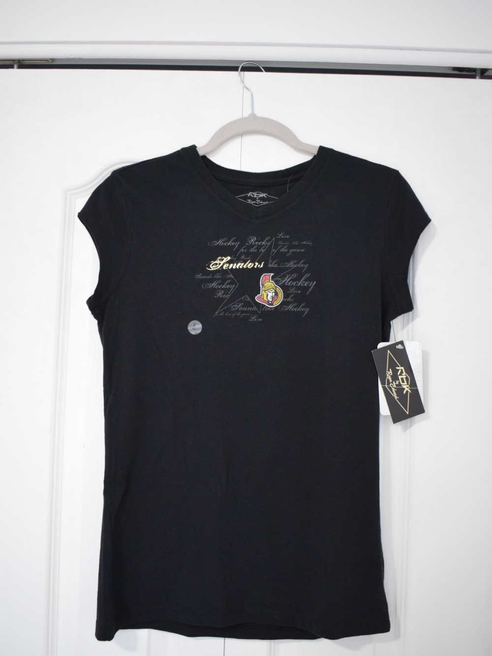NHL Women's Black Senators Graphic Short Sleeve Tee